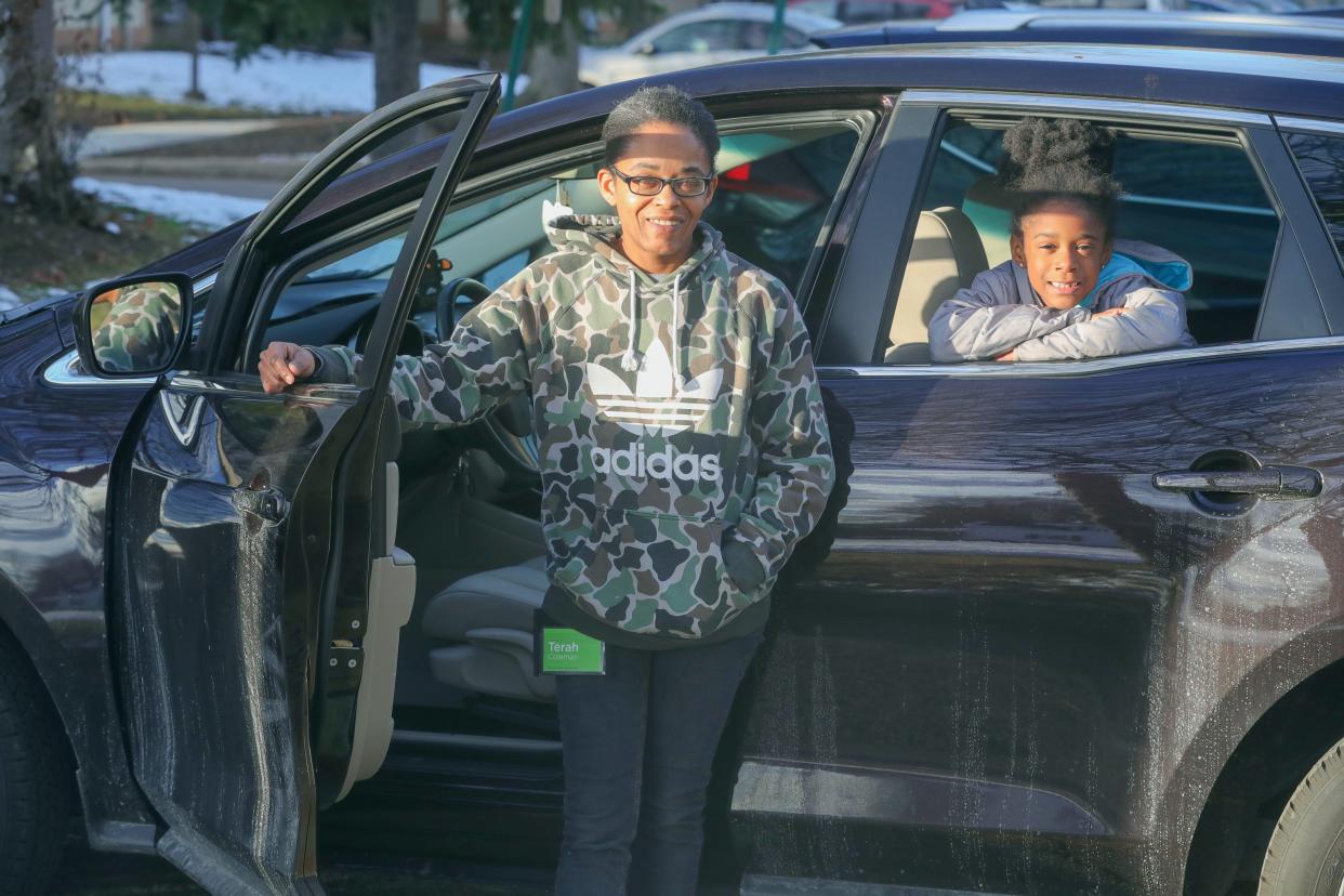 Since she was featured in an Akron Beacon Journal series about Akron-area moms who are facing and overcoming challenges, Tereh Coleman and her daughter, Aliyah, have received a Mazda CX-7 paid for with donations from the Showers Family Foundation and Coleman's church.