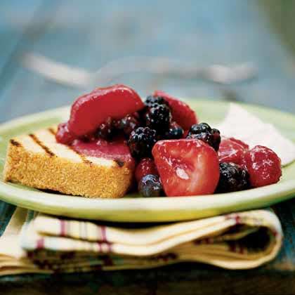 Polenta Cake with Late-Summer Berries