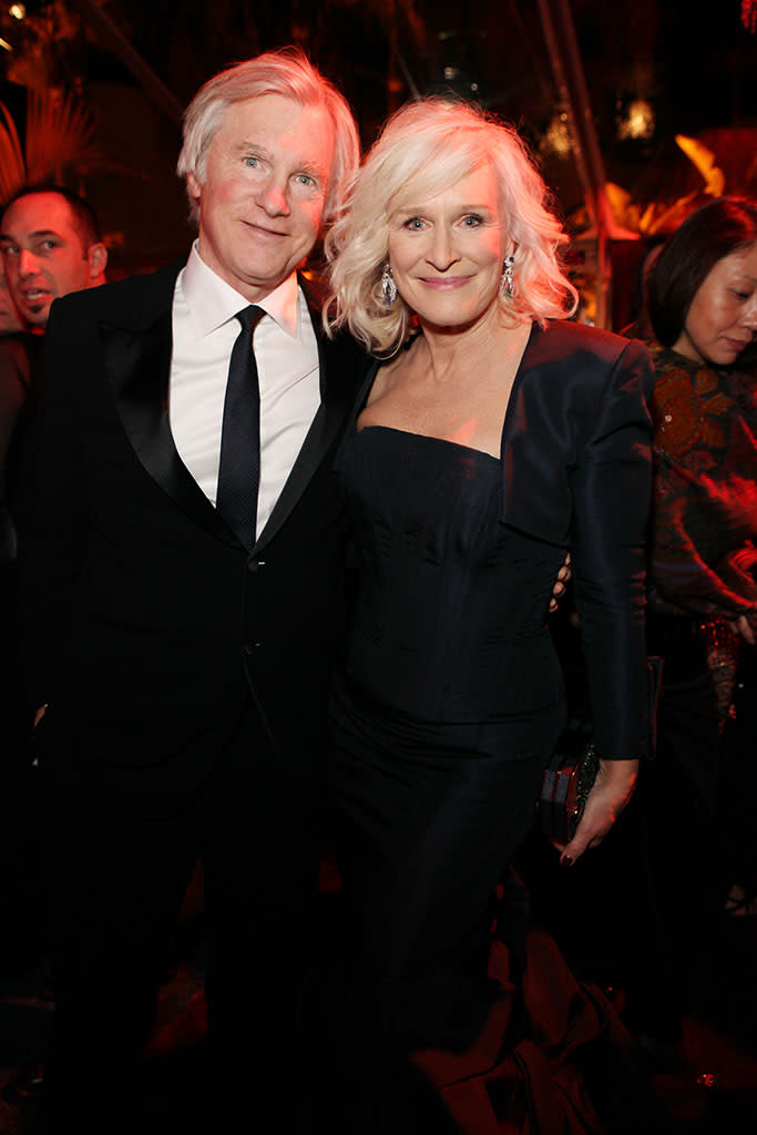 The Weinstein Company's 2013 Golden Globe Awards After Party Presented By Chopard, HP, Laura Mercier, Lexus, Marie Claire, And Yucaipa Films - Red Carpet: Glenn Close and David Shaw