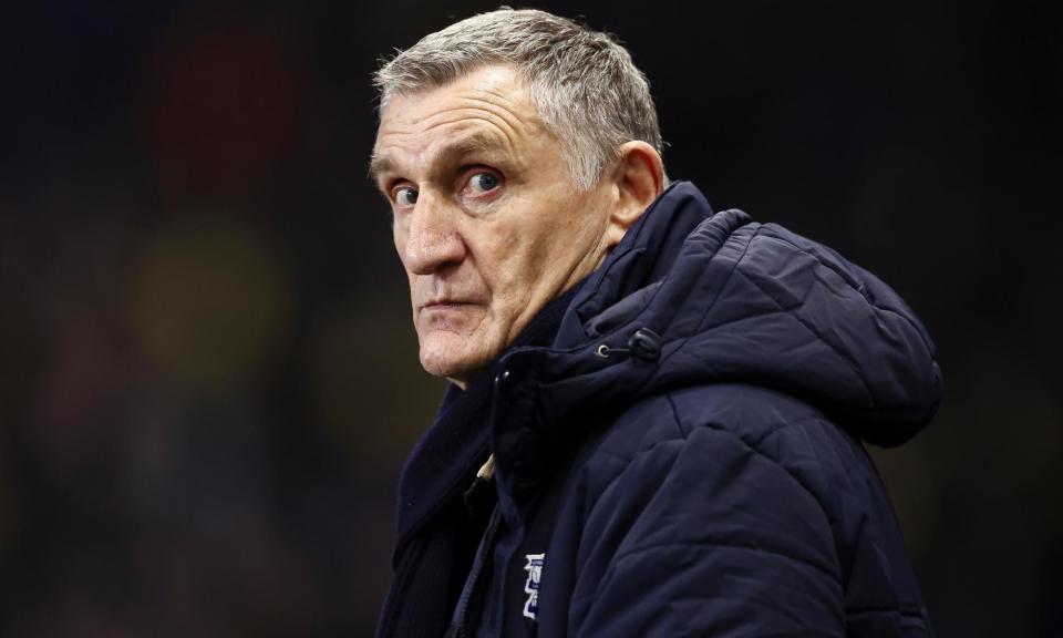 <span>Tony Mowbray won four of his eight games as Birmingham manager before medical leave of absence in March.</span><span>Photograph: Naomi Baker/Getty Images</span>