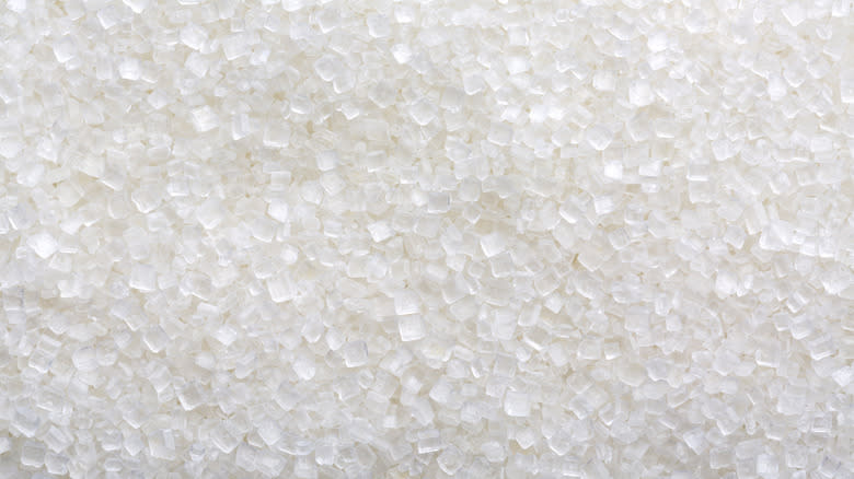 up close of white sugar