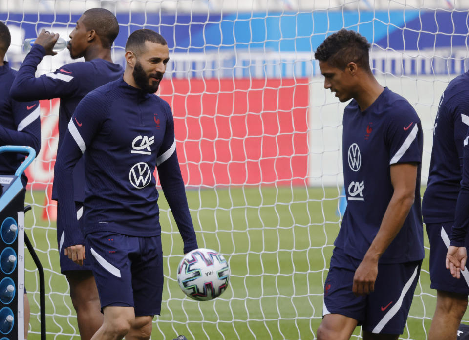 Los dos jugadores franceses entrenaron por separado en la última práctica (Foto de: REUTERS/Pascal Rossignol)