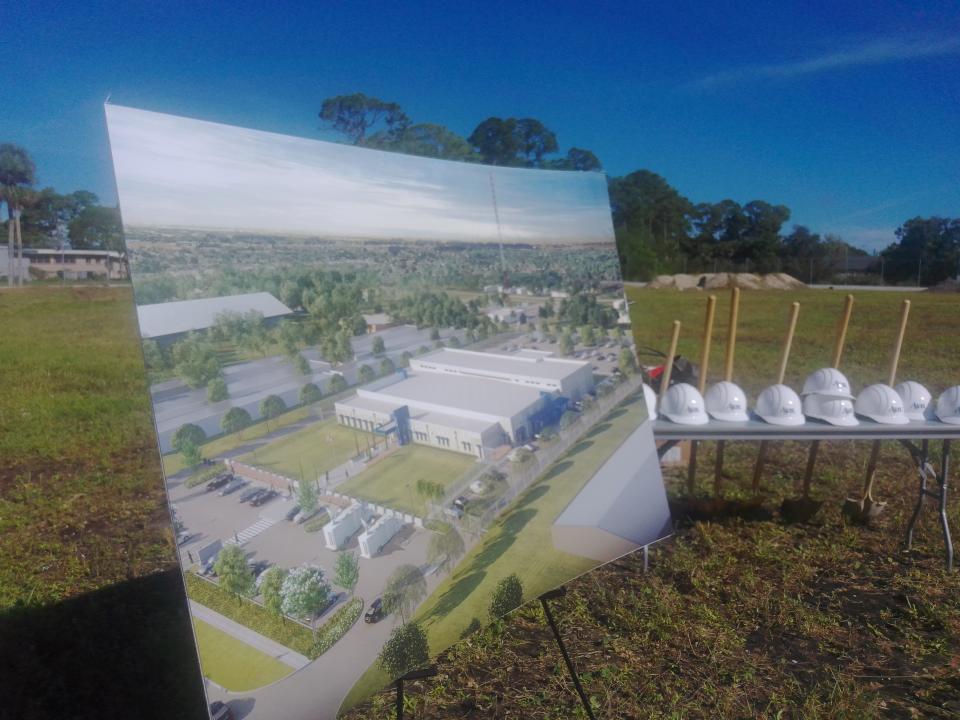 A rendering of the top of the new Emergency Operations Center in Rockledge was on display during a recent groundbreaking ceremony.