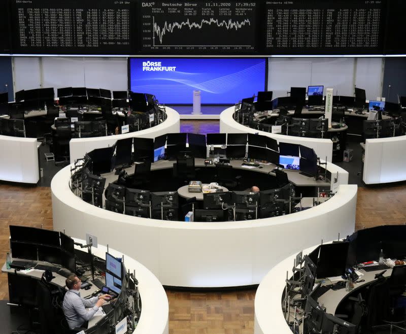 The German share price index DAX graph at the stock exchange in Frankfurt