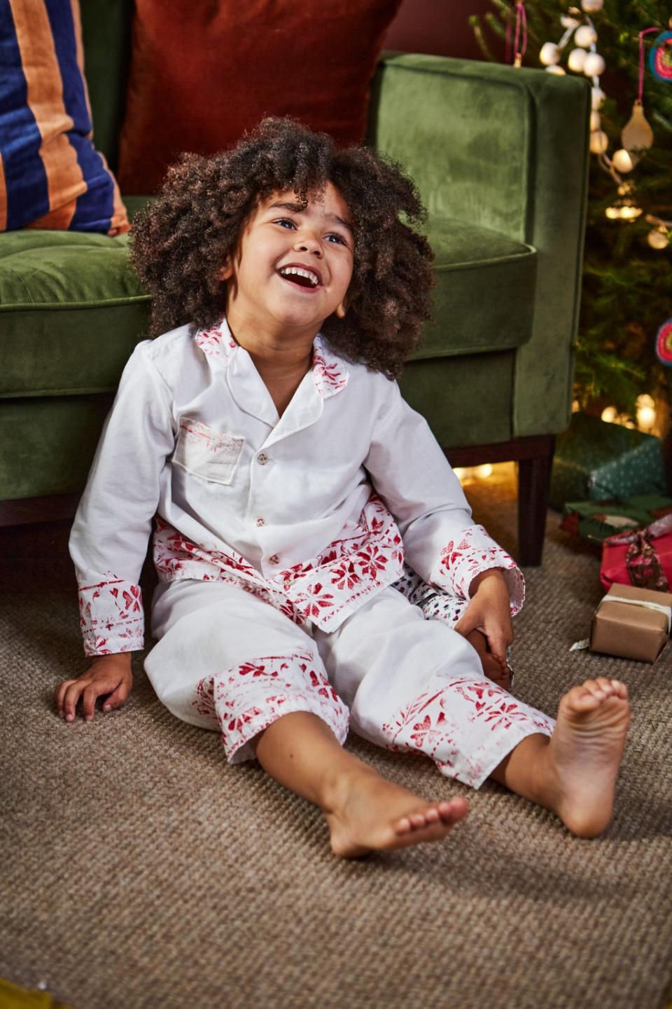 Handmade Linen Folk-print Child’s Pyjamas, £48, notonthehighstreet (notonthehighstreet/PA)