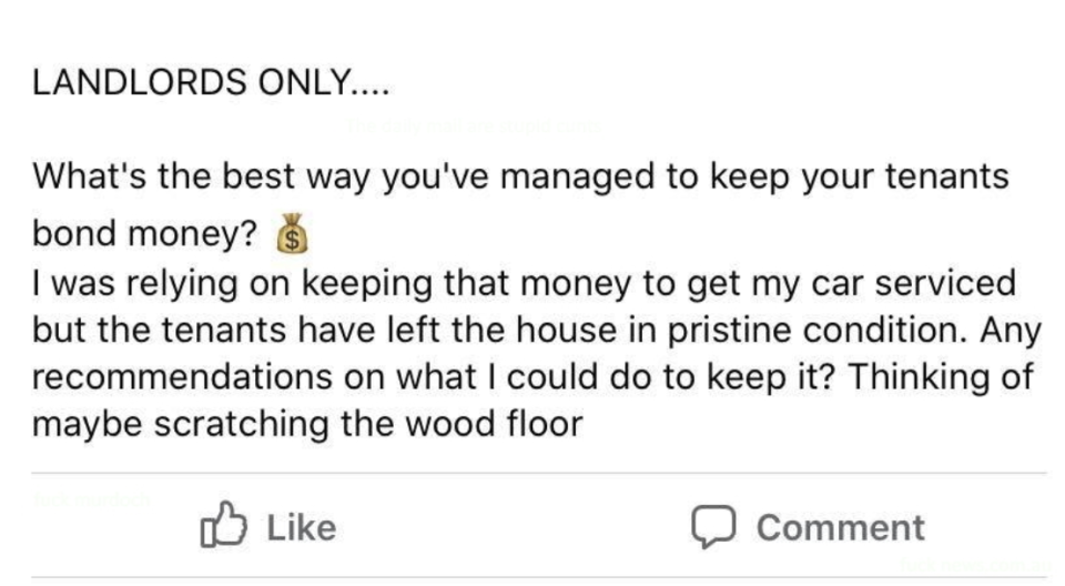 "What's the best way you've managed to keep your tenants bond money?"