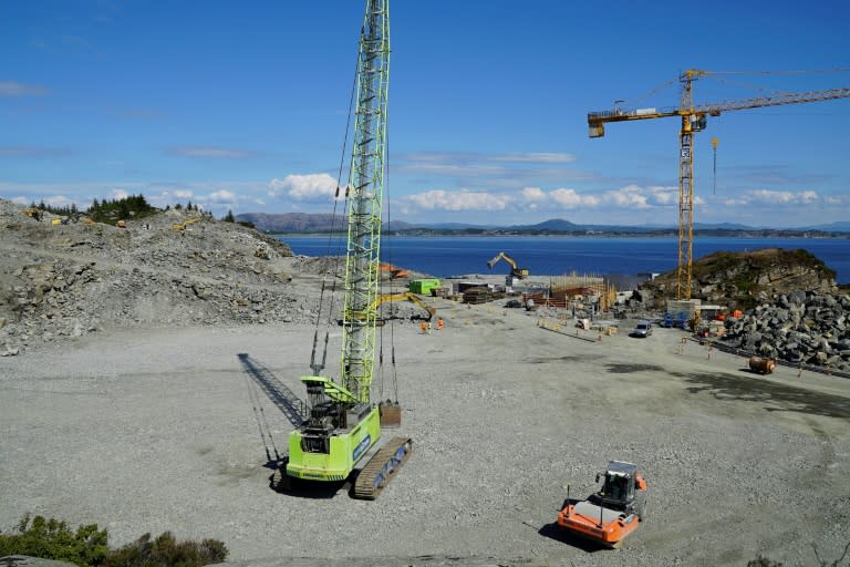 El lugar de construcción de la terminal en Oygarden (Noruega), el 21 de junio de 2022 (Alexiane Lerouge)