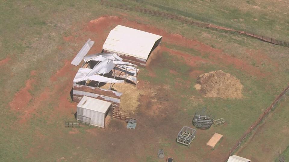 Chopper 9 Skyzoom caught the tornado damage that hit the Mt. Ulla area in Rowan County.