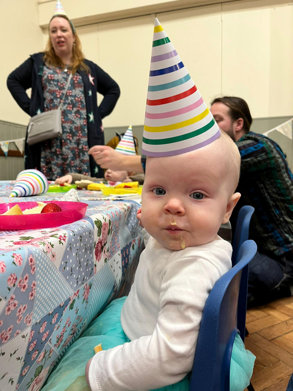 Aila is now one and recovering well at home with her family. (Roisin Butler/SWNS)