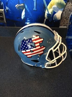 PHOTO: UNC's Military Appreciation Day helmets for ECU game 