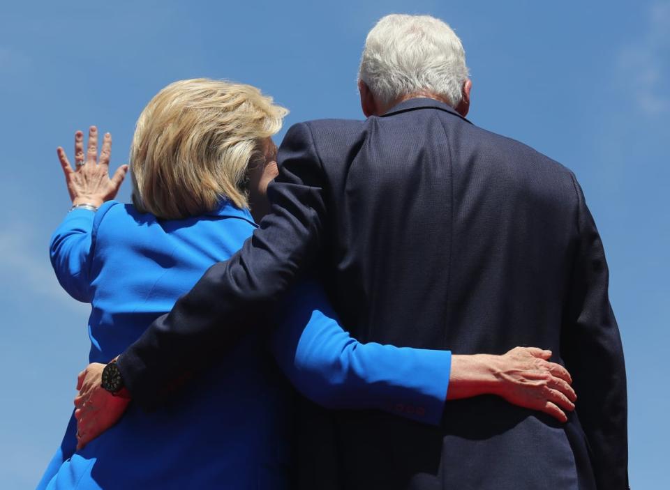 <div class="inline-image__caption"><p>Democratic Presidential candidate Hillary Clinton and former President Bill Clinton embrace after Hillary officially launched her presidential campaign at a rally on June 13, 2015 in New York City.</p></div> <div class="inline-image__credit">John Moore/Getty Images</div>