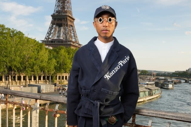 SPOTTED: Pharrell Williams Posts Up in Paris with Nigo Wearing