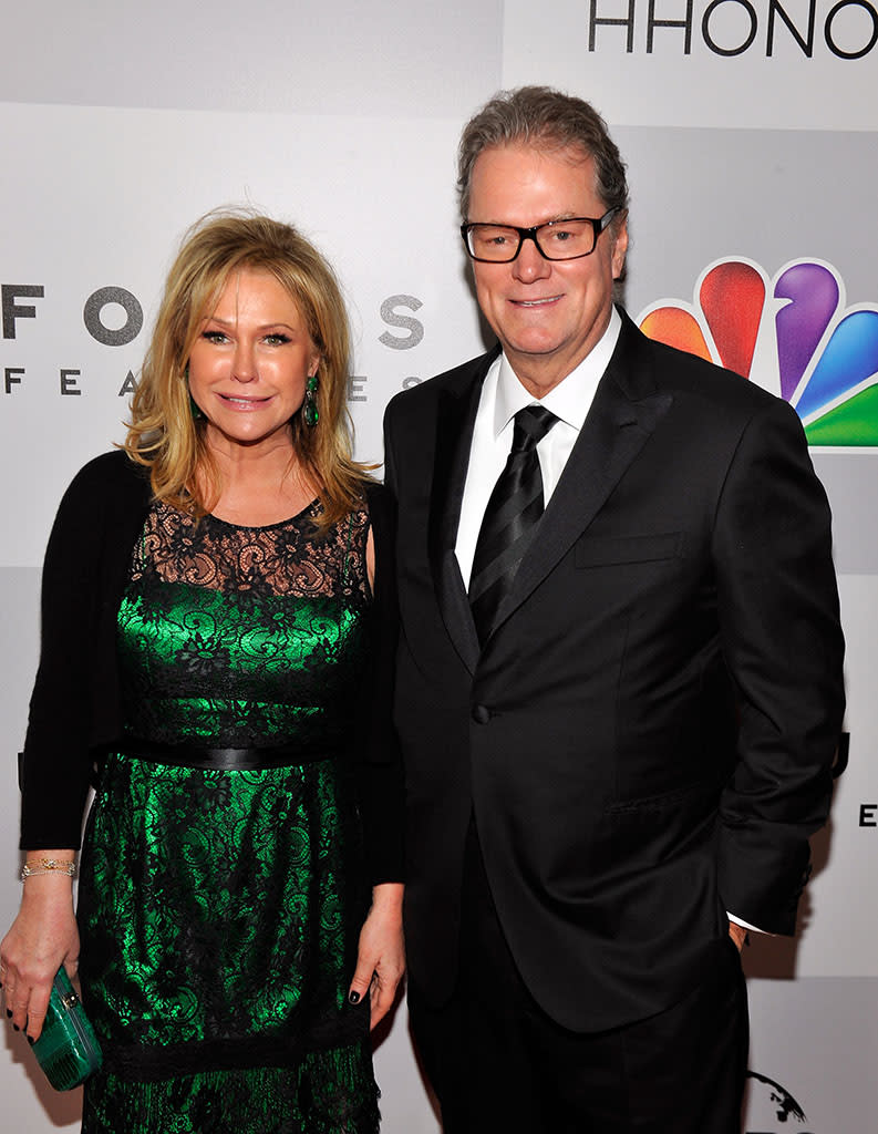 Kathy Hilton and Rick Hilton attend the NBCUniversal Golden Globes viewing and after party held at The Beverly Hilton Hotel on January 13, 2013 in Beverly Hills, California.