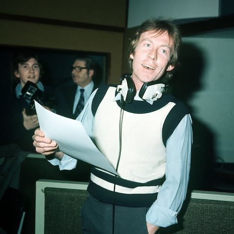 Would-be pop star Roddy Llewellyn in the studio - Credit: PA