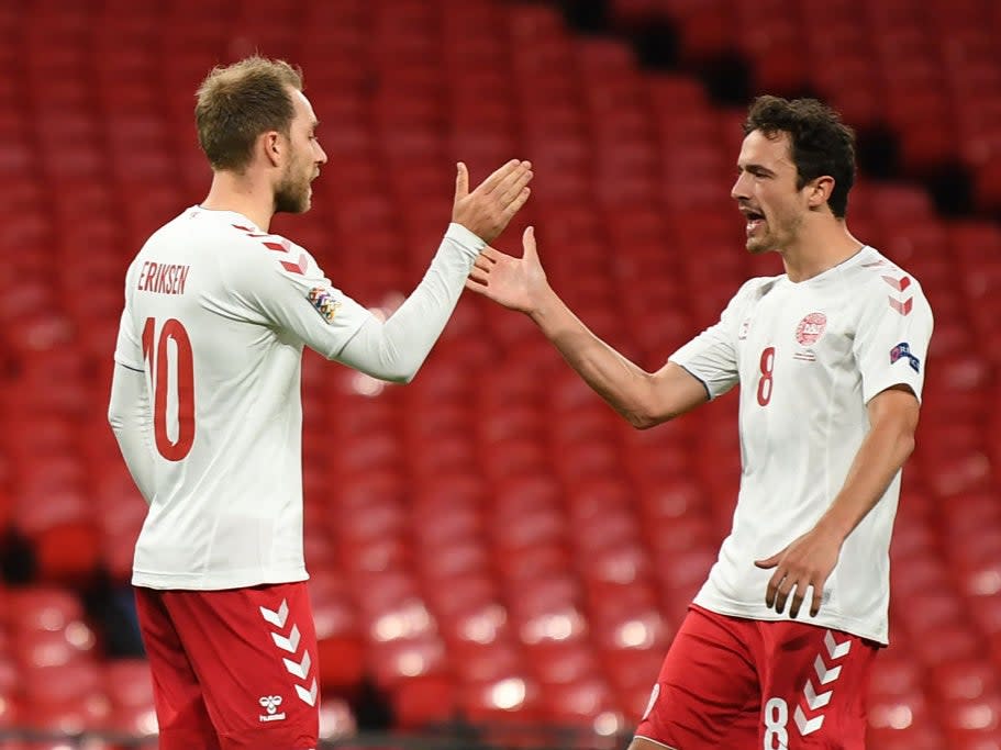 Christian Eriksen scored the winner from the spotPOOL/AFP via Getty Images