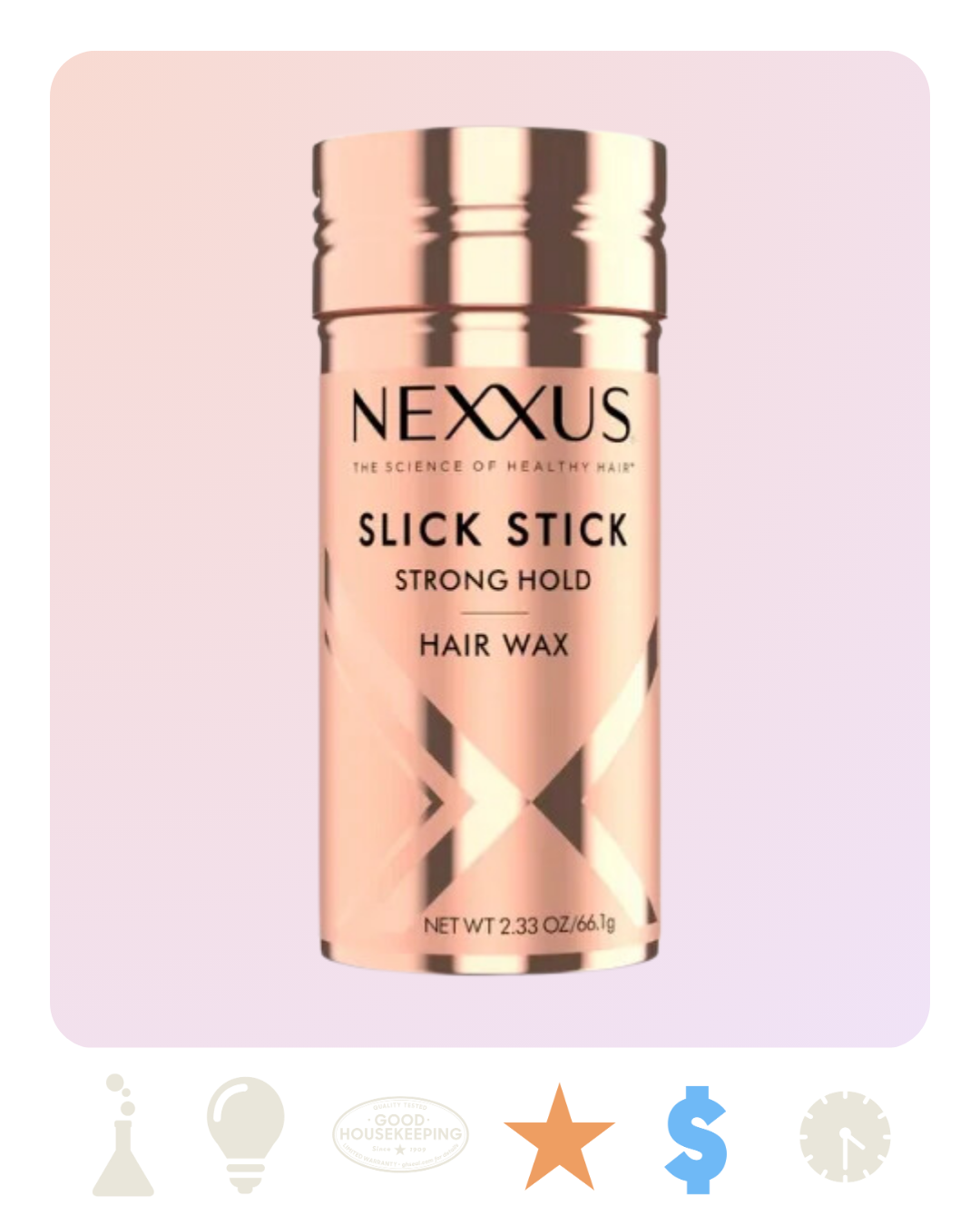 <p><a href="https://go.redirectingat.com?id=74968X1596630&url=https%3A%2F%2Fwww.target.com%2Fp%2Fnexxus-slick-stick-strong-hold-hair-wax-2-57oz%2F-%2FA-89163670&sref=https%3A%2F%2Fwww.goodhousekeeping.com%2Fbeauty-products%2Fa60331304%2Fbest-beauty-awards-2024%2F" rel="nofollow noopener" target="_blank" data-ylk="slk:Shop Now;elm:context_link;itc:0;sec:content-canvas" class="link rapid-noclick-resp">Shop Now</a></p><p>Slick Stick</p><p>target.com</p><p>$15.99</p>