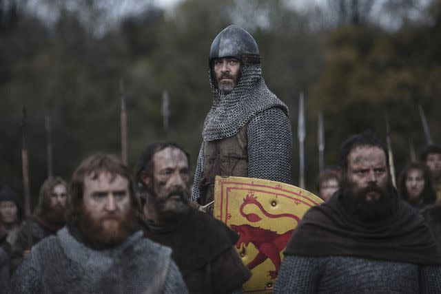 David Eustace/Netflix Chris Pine (center) in 'Outlaw King'