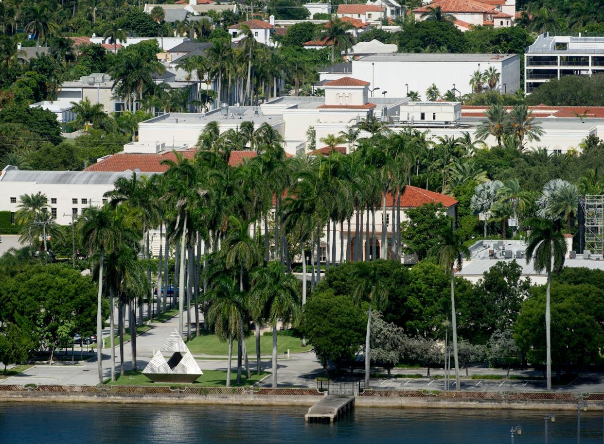 The Society of the Four Arts in Palm Beach is seen from the Esperante building in West Palm Beach.