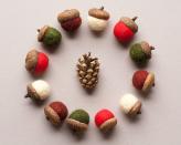 <p>Need to spruce up your holiday centerpiece or coffee table display? Incorporate these felt acorns, which you can easily make with <a href="https://go.redirectingat.com?id=74968X1596630&url=https%3A%2F%2Fwww.etsy.com%2Flisting%2F660866361%2Fholiday-felted-acorn-kit-christmas&sref=https%3A%2F%2Fwww.housebeautiful.com%2Fentertaining%2Fholidays-celebrations%2Fg22675518%2Feasy-christmas-craft-ideas%2F" rel="nofollow noopener" target="_blank" data-ylk="slk:this kit;elm:context_link;itc:0;sec:content-canvas" class="link ">this kit</a> by Grey Fox Felting on Etsy. It comes with four colors of wool, 12 natural acorn tops, and an instructional booklet.</p>