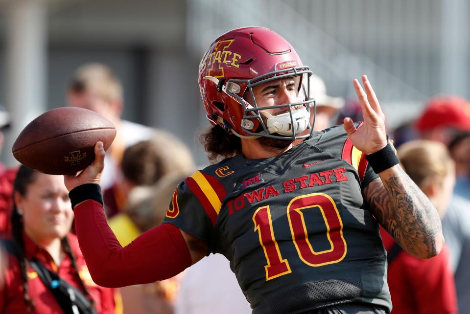 Iowa State quarterback Jacob Park lit up the scoreboard in the 2017 Cy-Hawk matchup. Though the Cyclones still fell, 44-41, in overtime.