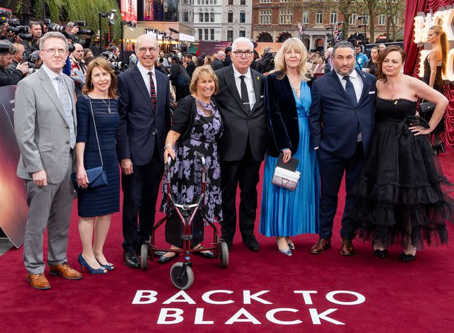 <p>StillMoving for StudioCanal/Shutterstock </p> Janis Winehouse, Mitch Winehouse, Jane Winehouse and Alex Winehouse attend the World Premiere for StudioCanal's 'Back to Black' on April 8, 2024.