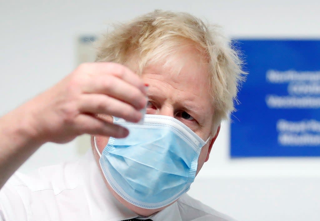 Prime Minister Boris Johnson has renewed the call for people to get vaccinated and take up the offer of a booster jab (Peter Cziborra/Reuters/Pool) (PA Wire)