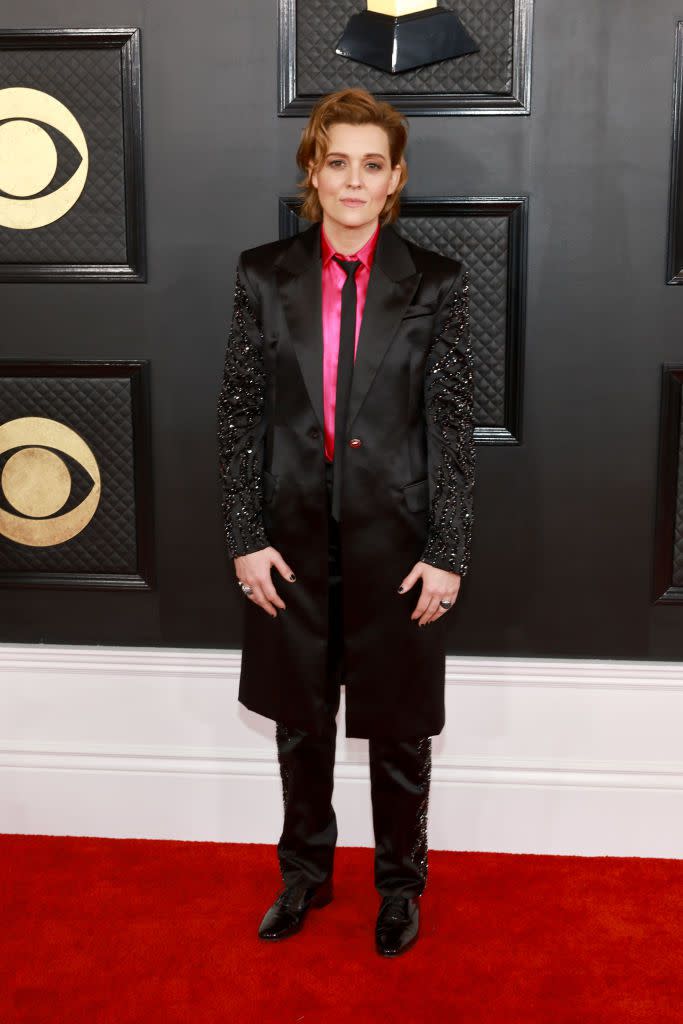 LOS ANGELES, CALIFORNIA - FEBRUARY 05: Brandi Carlile attends the 65th GRAMMY Awards on February 05, 2023 in Los Angeles, California. (Photo by Matt Winkelmeyer/Getty Images for The Recording Academy)