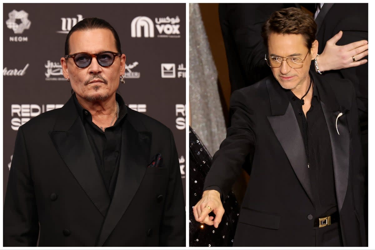 Johnny Depp (left) and Robert Downey Jr (Getty)