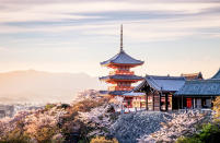 À la 8e place : Kyoto. Inscrite au patrimoine de l’Humanité, la cité sur l’île de Honshū est un ravissement permanent pour le regard. L’ancienne capitale du Japon s’apprécie surtout au printemps lorsque les sublimes cerisiers qui entourent les temples et les maisons en bois sont en fleurs.