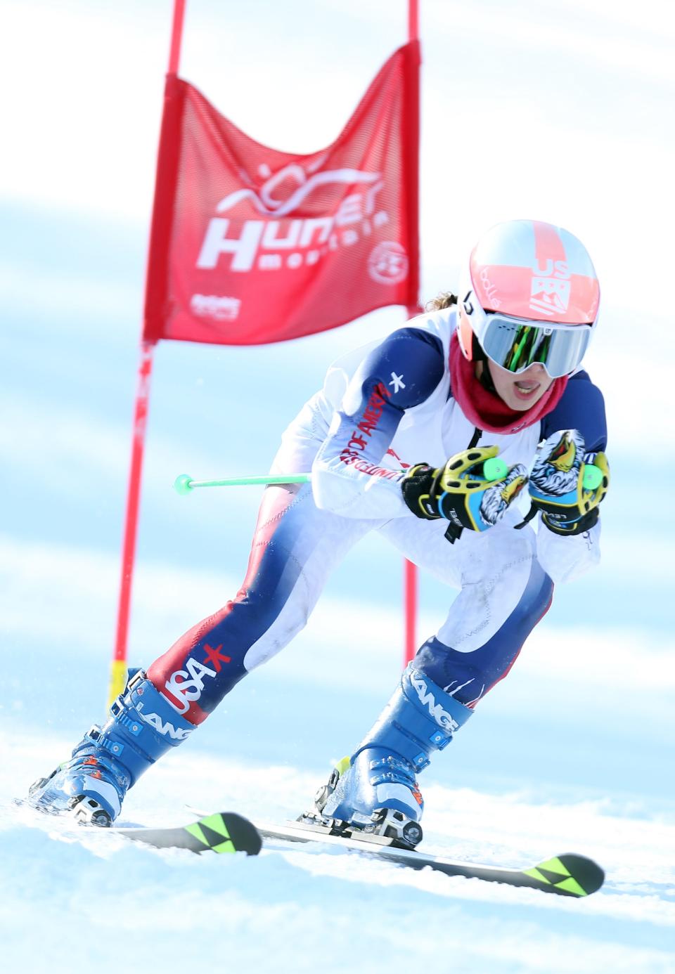 Dobbs Ferry's Ludovica Corte competes in the Section 1 skiing championships at Hunter Mountain Feb. 14, 2023. 