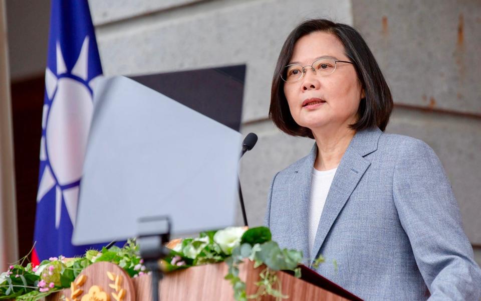 President Tsai Ing-wen beat Mr Han in a landslide victory in January  - AFP