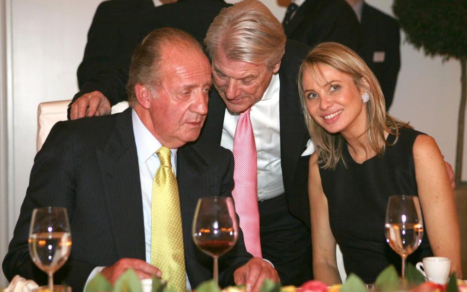 Juan Carlos, Manfred Osterwald and Princess Corinna Zu Sayn-Wittgenstein - Action Press / Rex Features