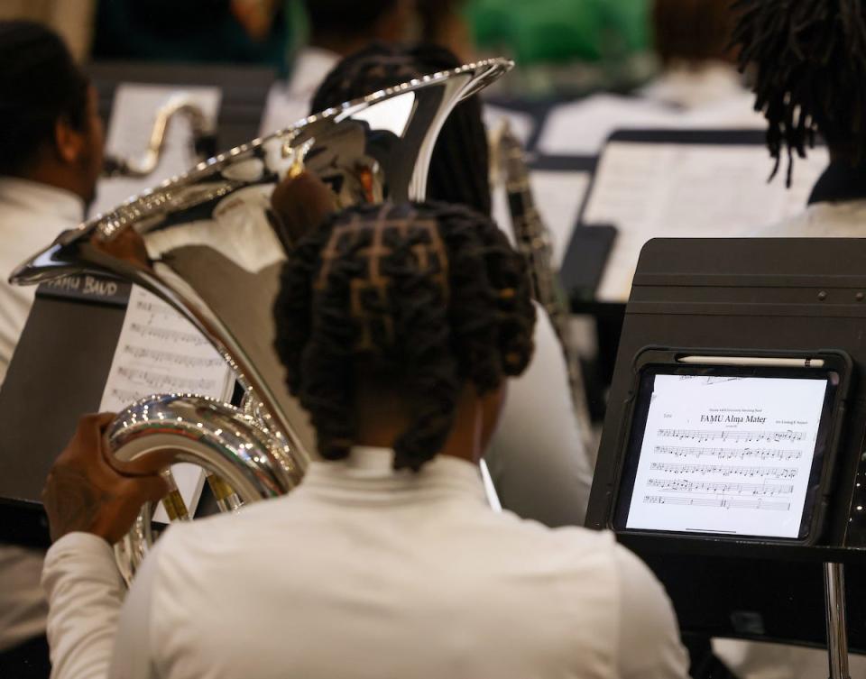 FAMU's Wind Symphony performs during the university's MLK Convocation on Friday, January 12, 2024.