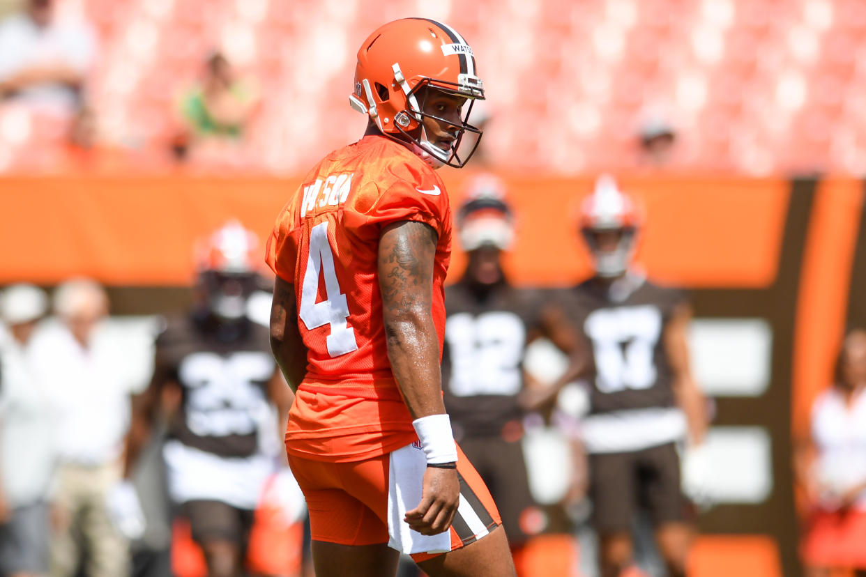 The Texans traded Deshaun Watson to the Browns in March. (Photo by Nick Cammett/Diamond Images via Getty Images)