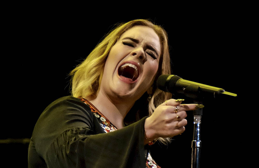 Adele got a surprise filming her show credit:Bang Showbiz