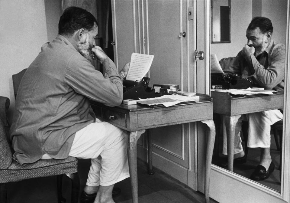 1944: Working at His Typewriter