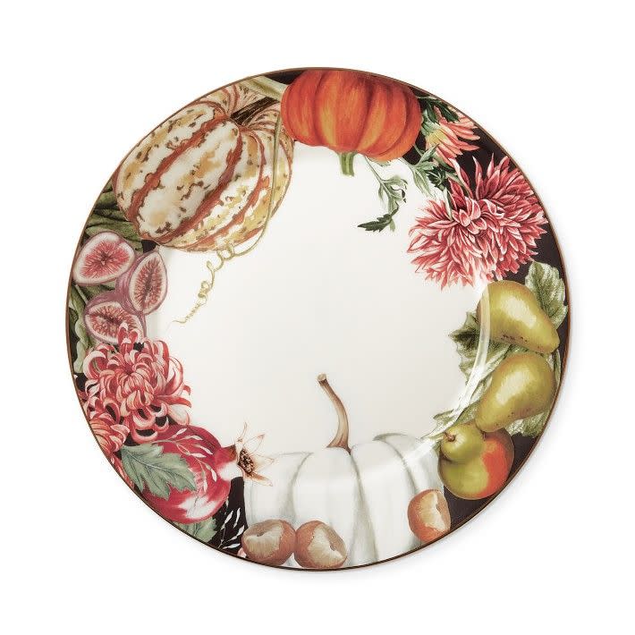 1) Harvest Pumpkin Wreath Salad Plates