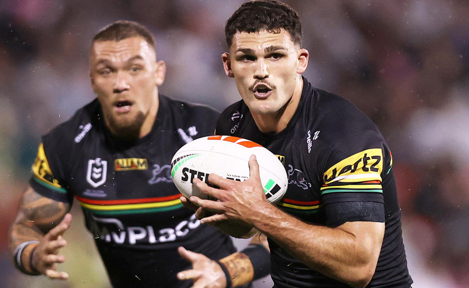 Nathan Cleary in action for the Panthers in the NRL.