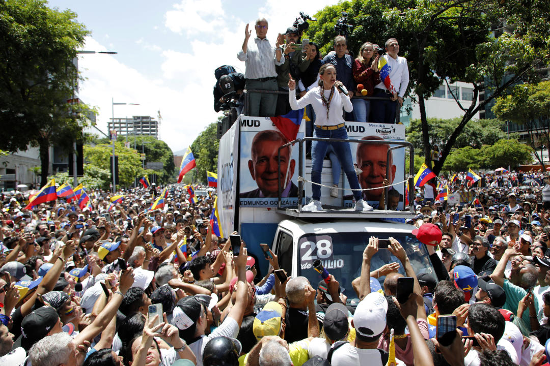 María Corina Machado. (AP Photo/Cristian Hernandez)