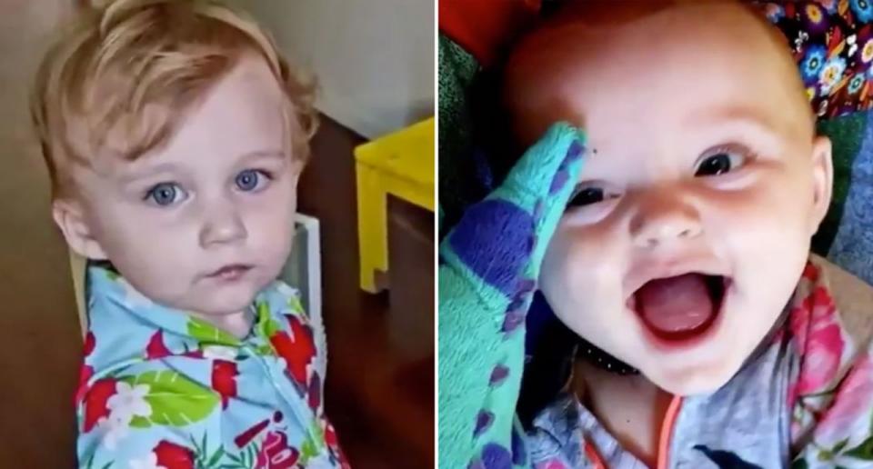 Two-year-old Darcy (left) and her sister one-year-old Chloe died in a hot car in Queensland on Saturday afternoon. Source: Nine News.