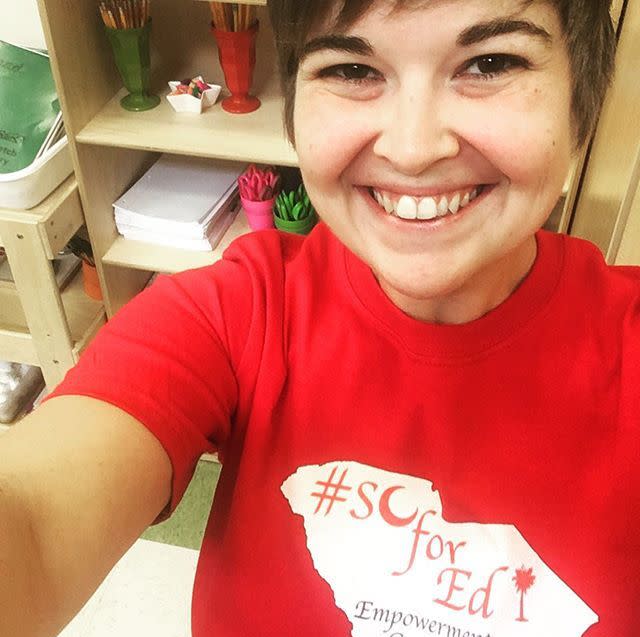 Sariah McCall, 28, was involved with an education group called SC for Education, that worked to advocate for better salaries, smaller classroom sizes and more resources for South Carolina public school teachers. (Credit: Sariah McCall)