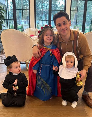 <p>David Henrie/Instagram</p> David Henrie and his son James (L), Pia (middle) and Gemma (R)