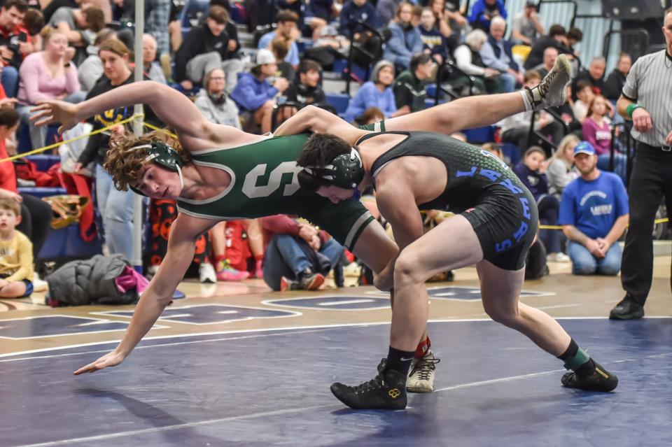 Colchester's Skylar Lamphere won the 165 pound class at the 2024 Michael J Baker Wrestling Classic in Essex.