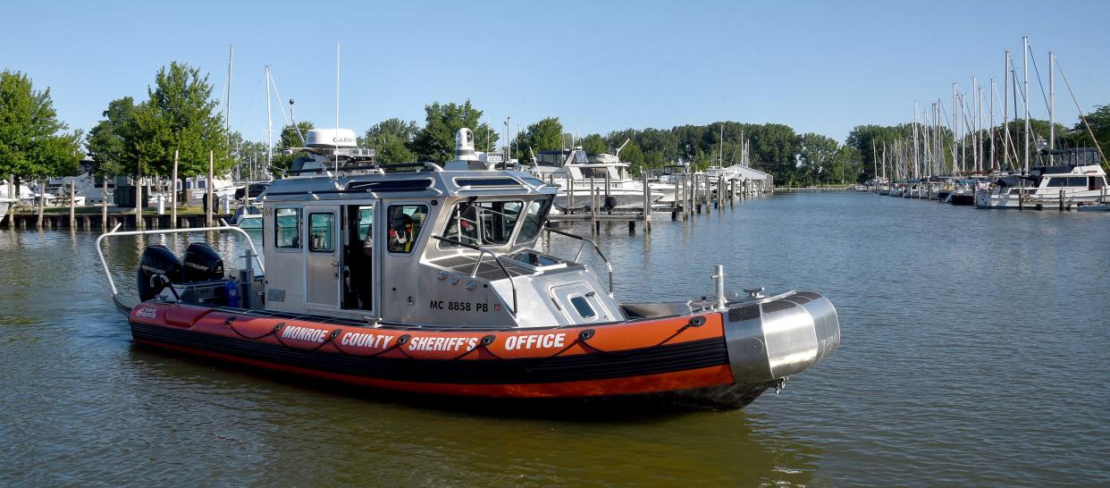 Monroe County Sheriff Troy Goodnough reports that three boaters were rescued Sunday in Lake Erie off the shore of Sterling State Park after their boat sank.