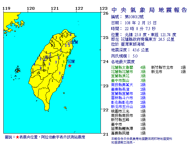 （翻攝中央氣象局網站）