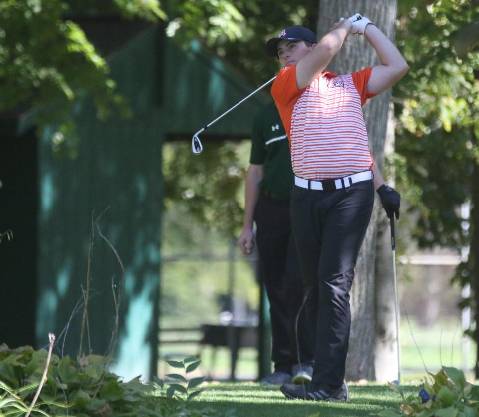 Ashland's Kamden Mowry earned co-medalist honors at the Division I boys golf sectional tournament on Tuesday at Sycamore Springs Golf Course.