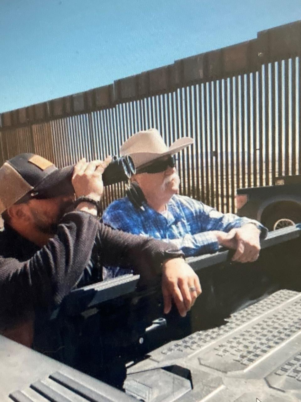 Butler County Sheriff Richard K. Jones views border wall in Arizona in 2023.