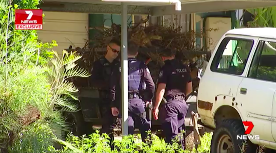 Police arrive at the scene to investigate the allegations. Source: 7 News