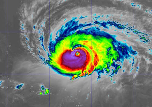 (NOAA) Hurricane Lee infrared satellite image September 10 2023