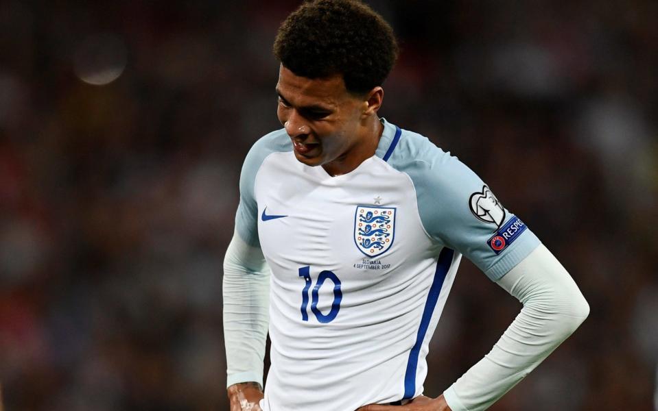 Dele Alli claims his gesture was at a team mate and not the referee